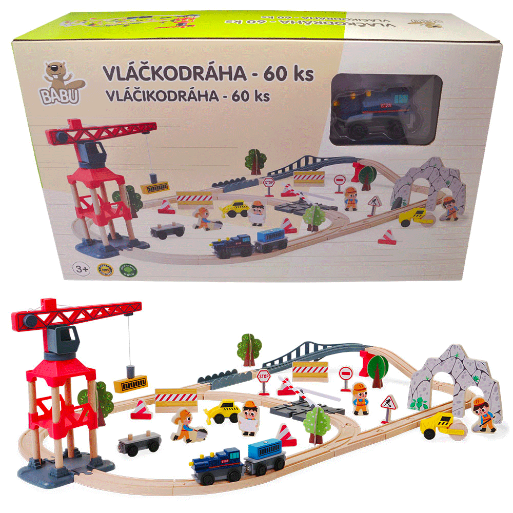 BABU vláčky - Vláčkodráha s jeřábem