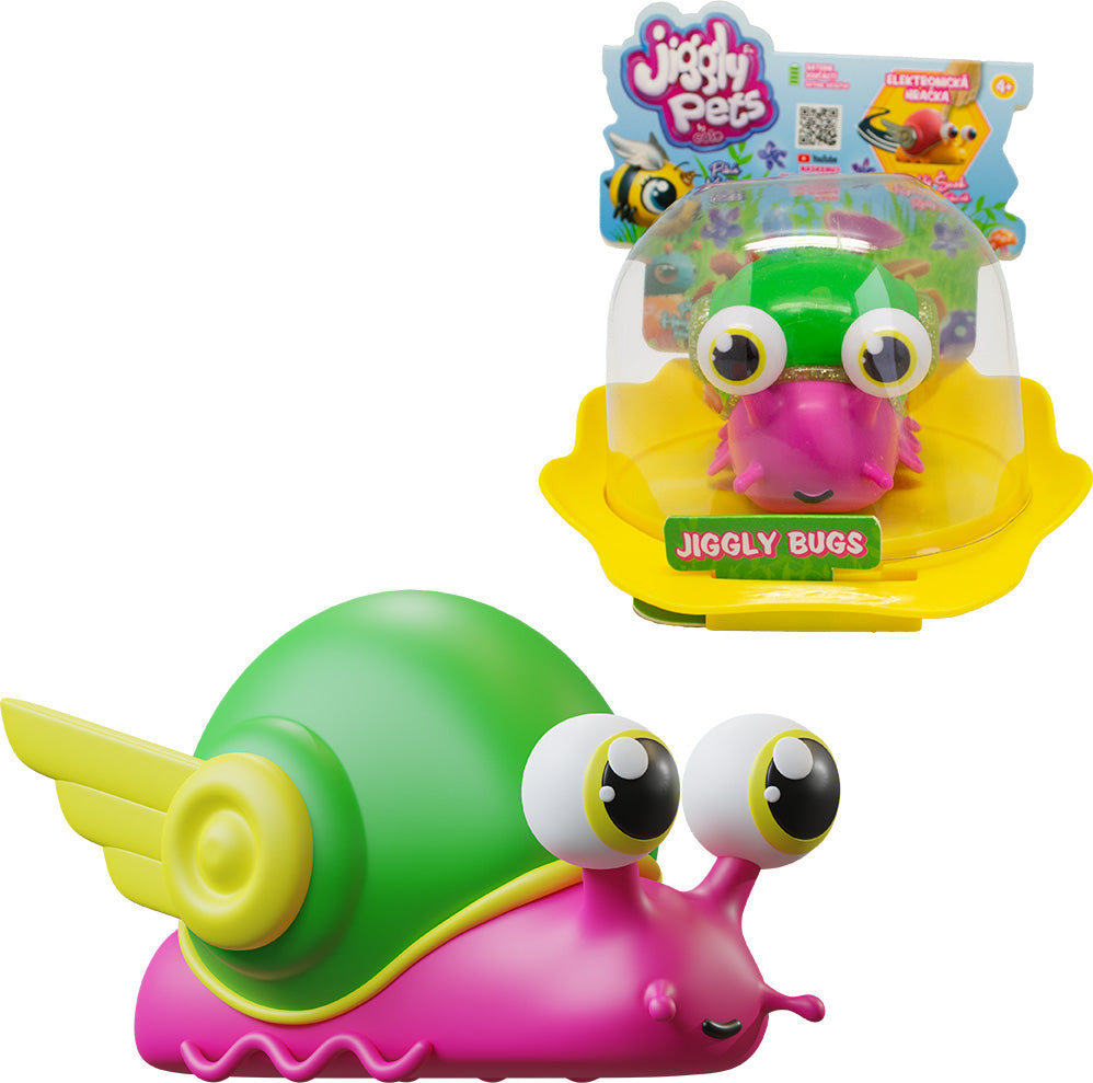 JIGGLY BUGS Šnek růžový