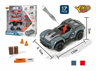 1:32 Stavebnice Auto 17ks - šedé - Image 2