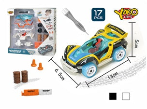 1:32 Stavebnice Auto 17ks - žluté - Image 2