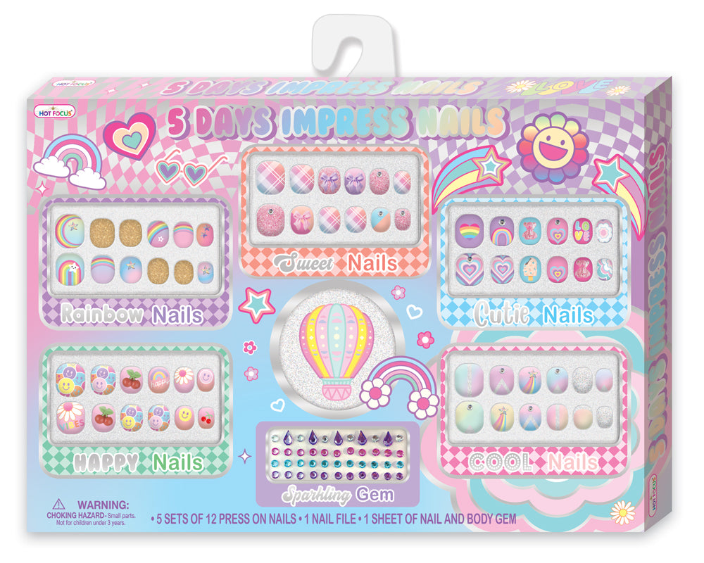 Sada 5denní nalepovací nehty