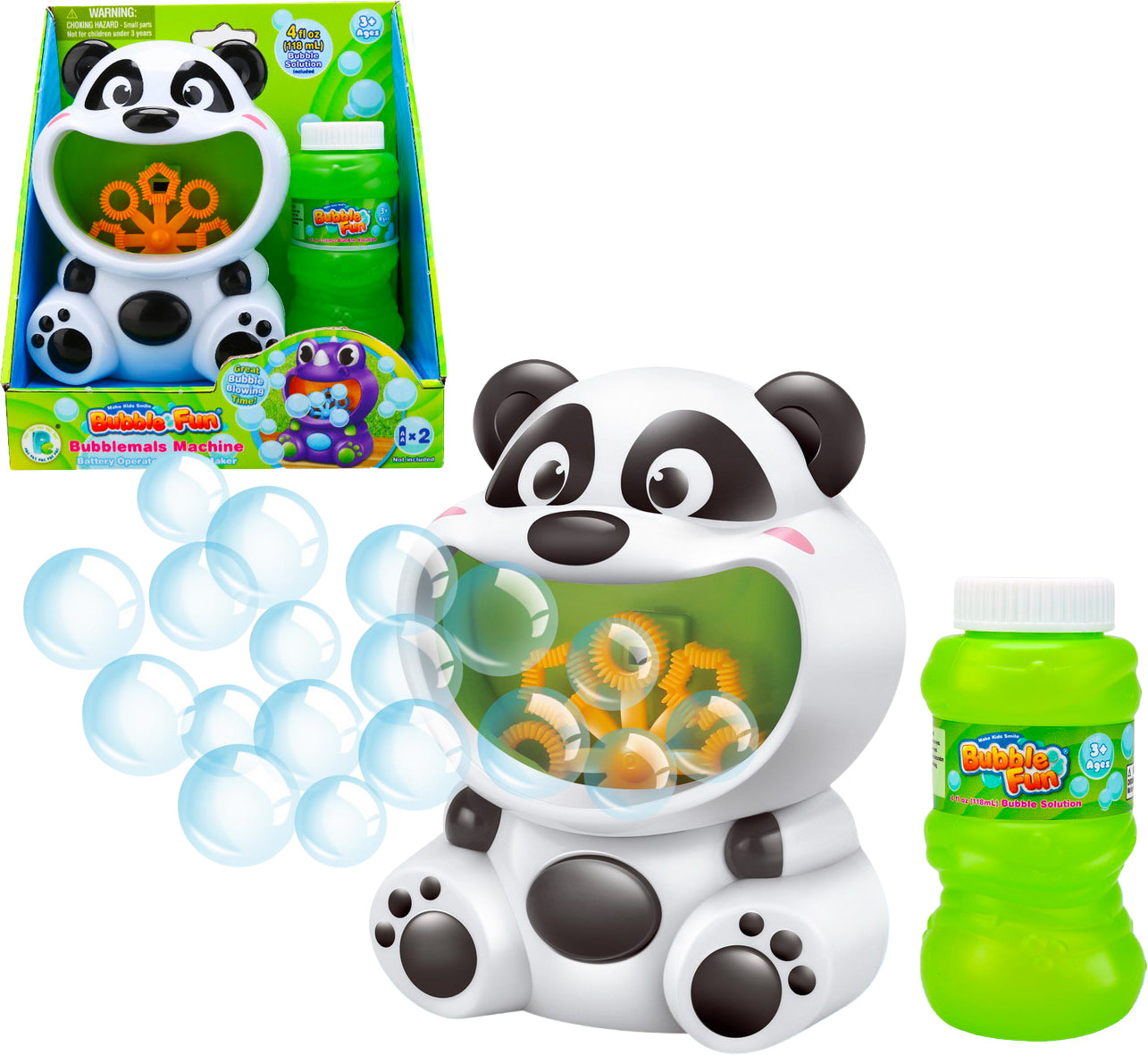 Bubble Fun Stroj na bubliny Panda s náplní 118 ml