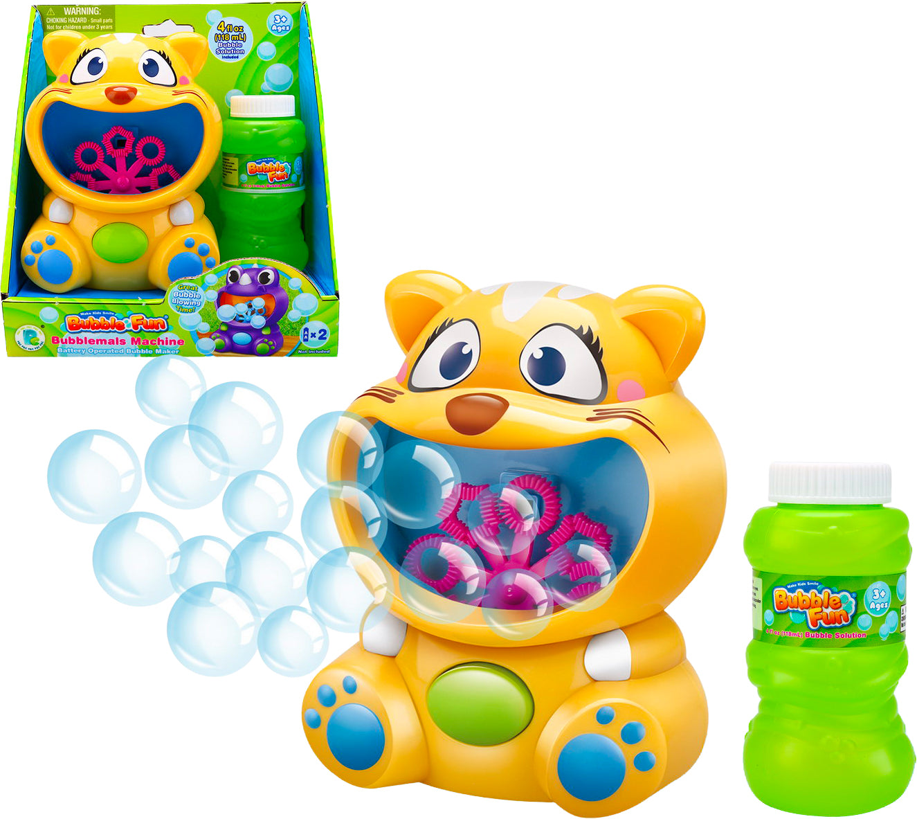 Bubble Fun Stroj na bubliny Kočka s náplní 118 ml