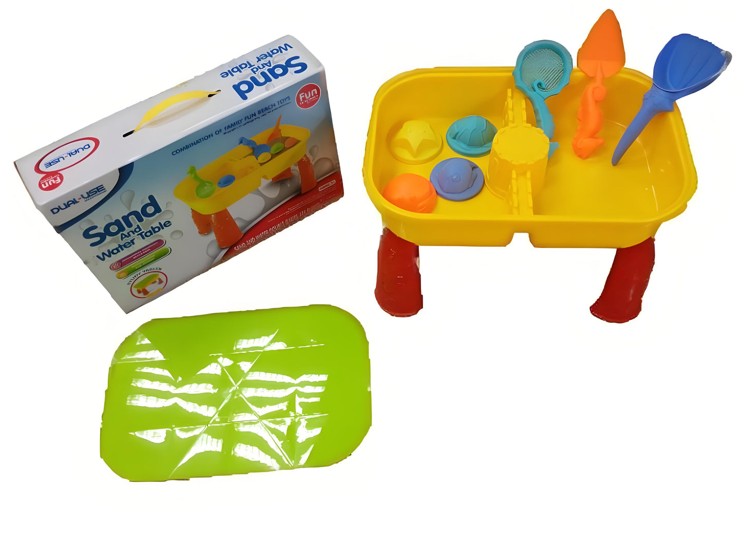 Dětský stoleček na písek a vodu s příslušenstvím 8 ks