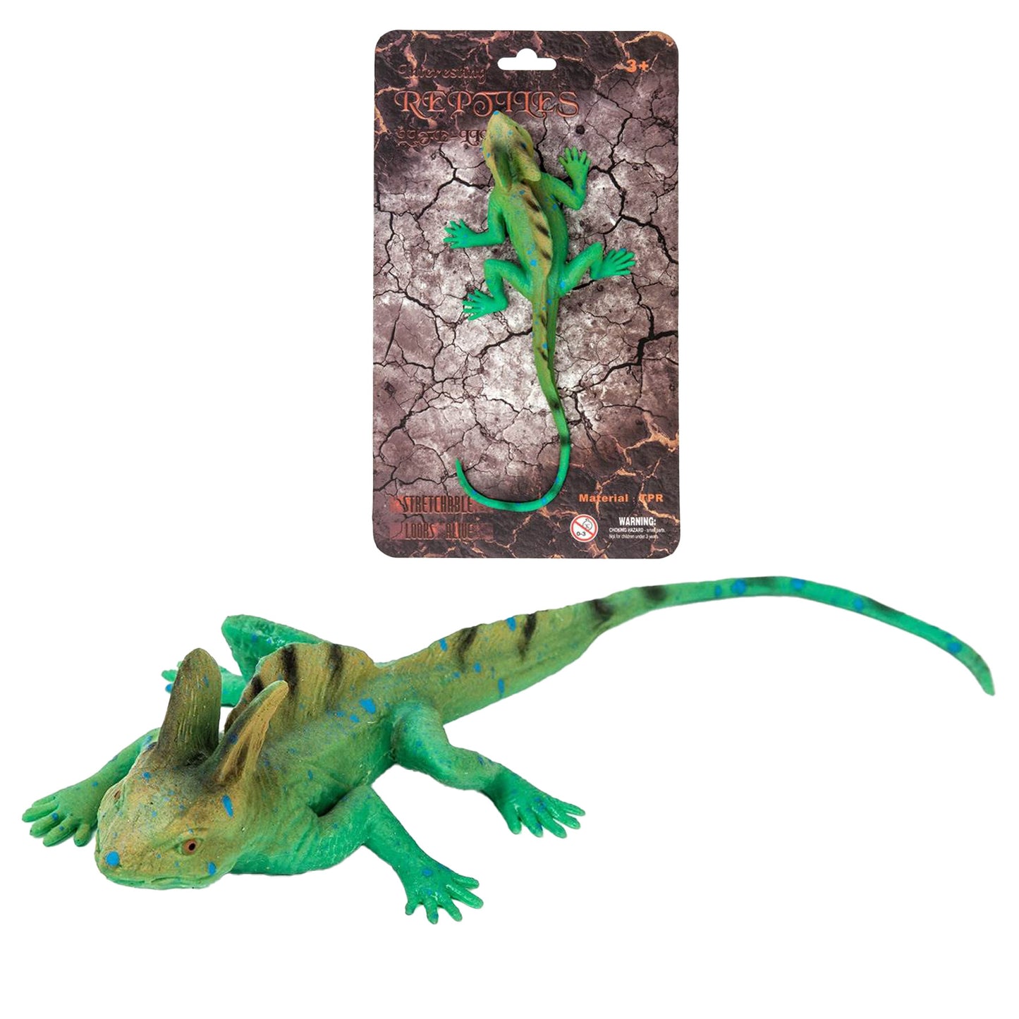 Živá příroda: Basilisk Lizard - realistický model ještěra (27 cm)