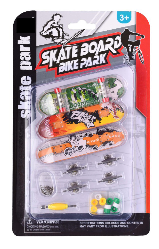 SKATEPARK Sada 3 Fingerboardů s Příslušenstvím