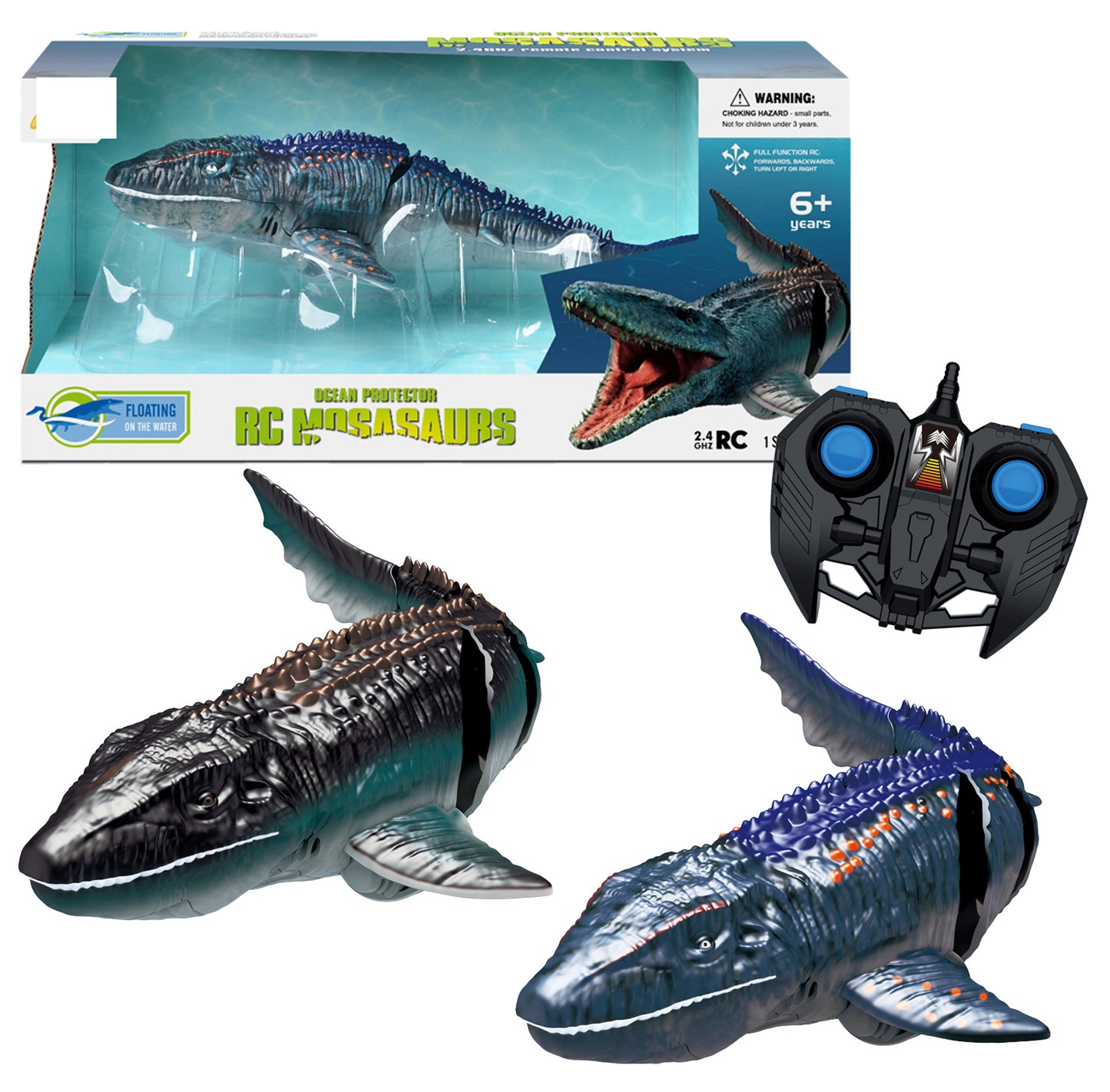 R/C Mosasaurus s realistickým pohybem - voděodolný, 2.4 GHz