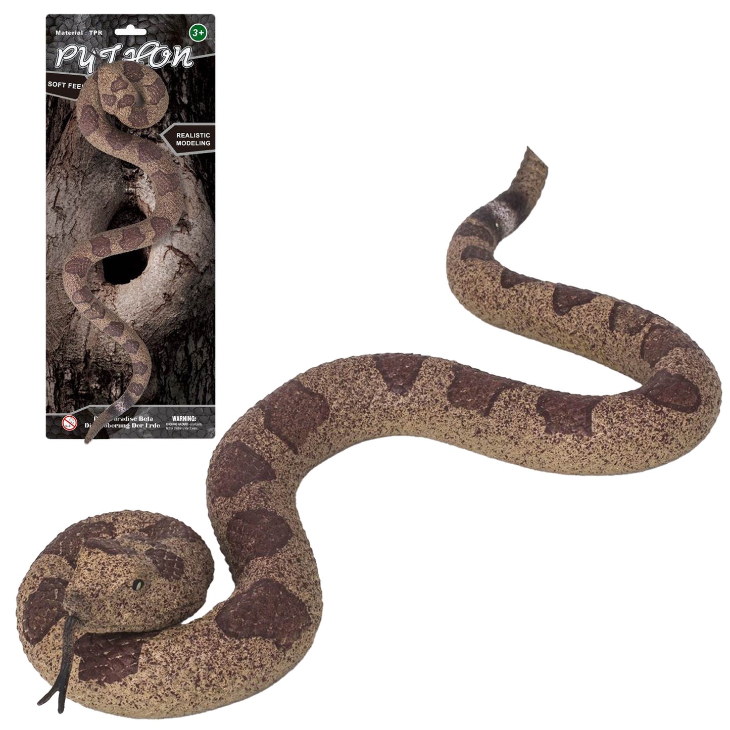 Živá příroda: Rattlesnake - realistický model hada (46 cm)