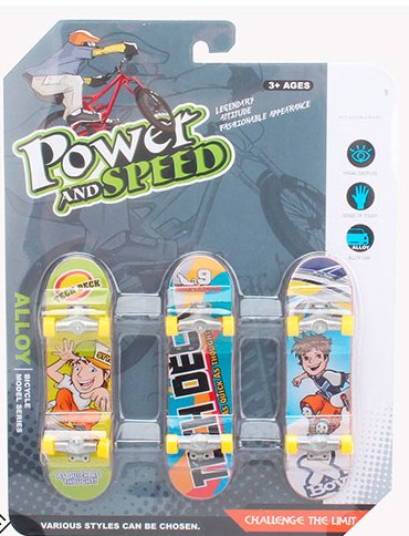 Skateboard - sada 3ks (vel.9,5x2,5 cm)