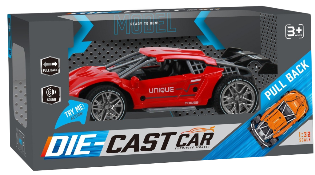 Auto Racing Cars 1:32 KLX600-319 zpětné natahování
