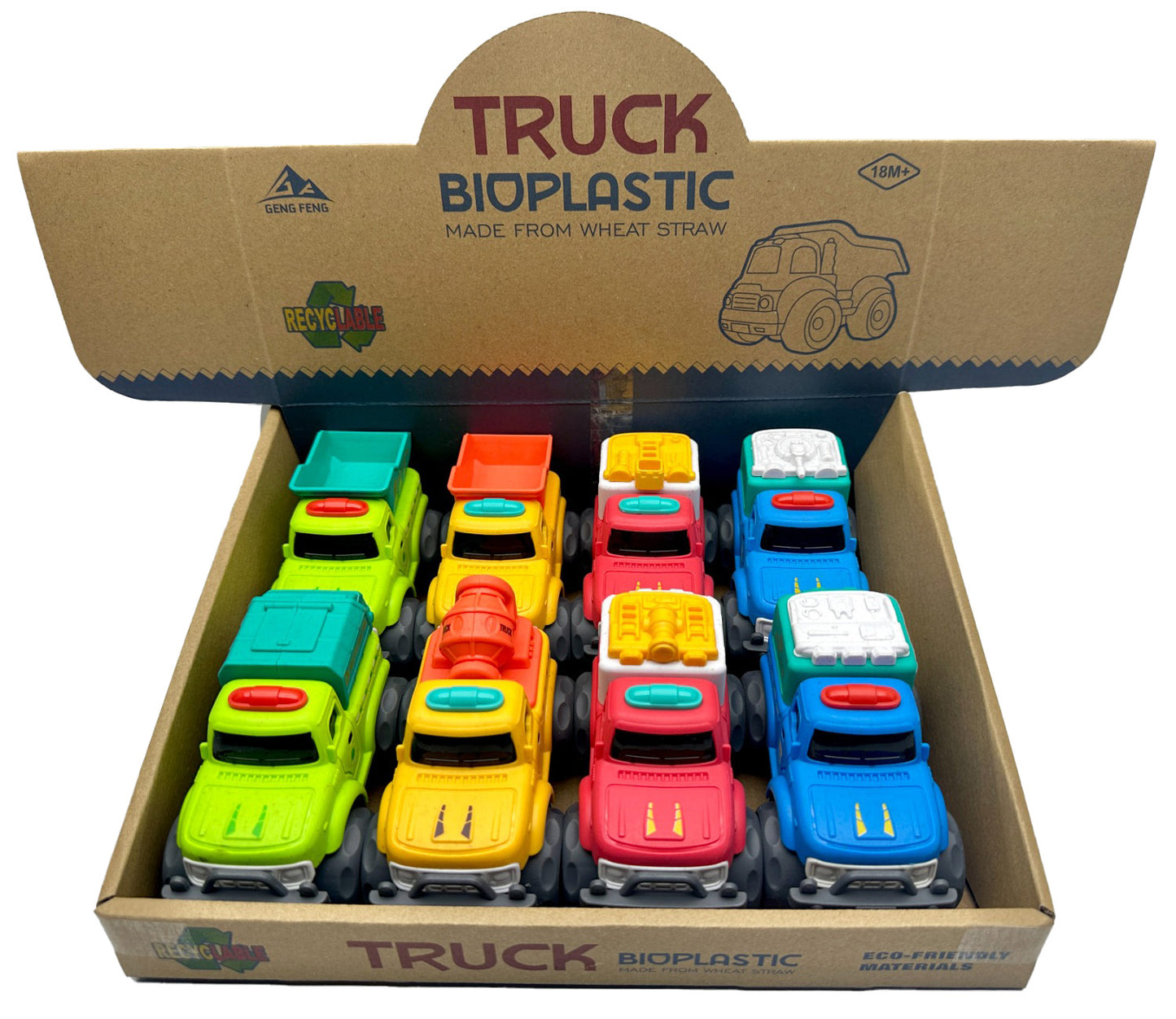 Bioplastový Mini Nákladní Auta TRUCK 11 cm - více druhů