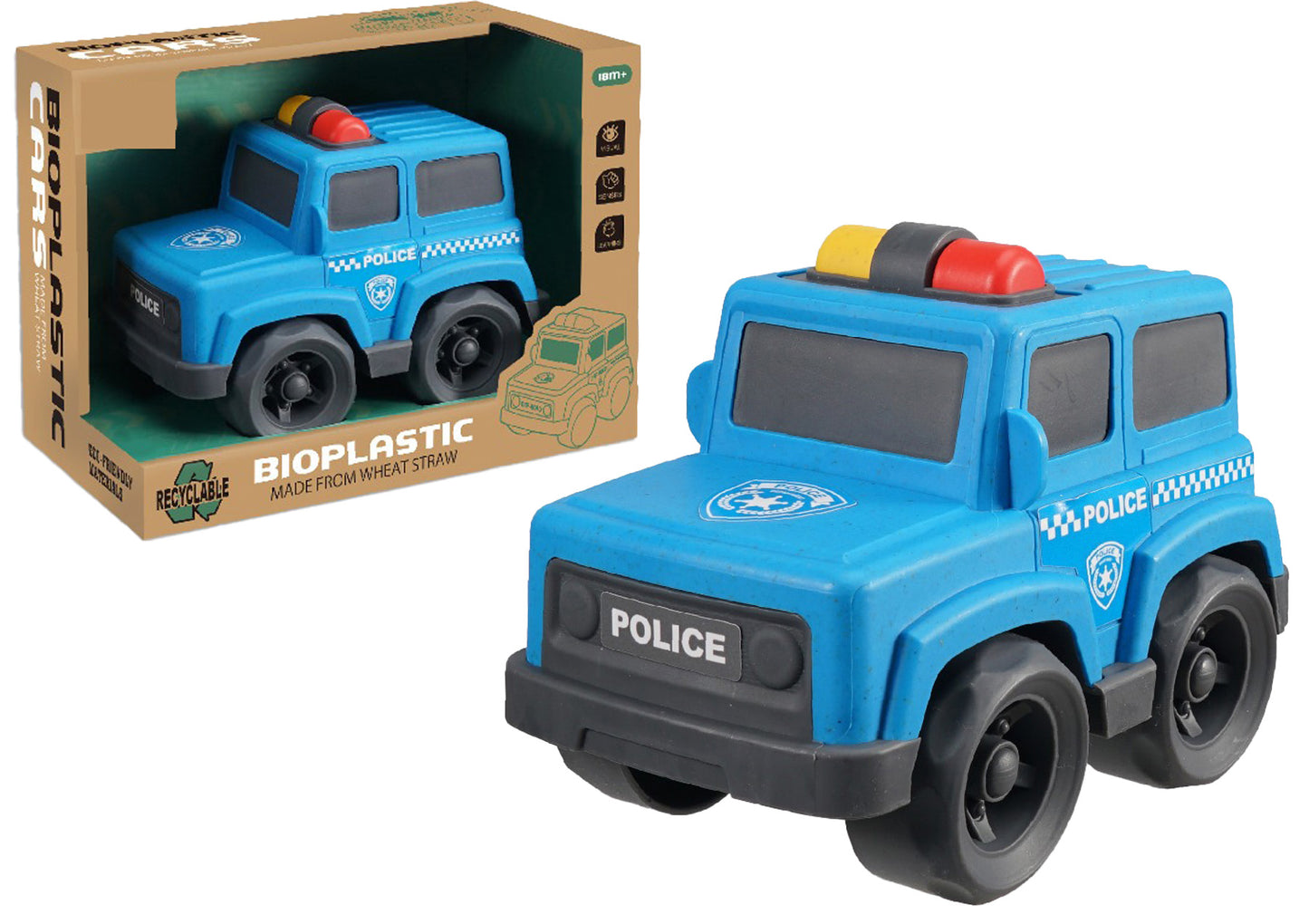 Bioplastové auto - Policie 17 cm