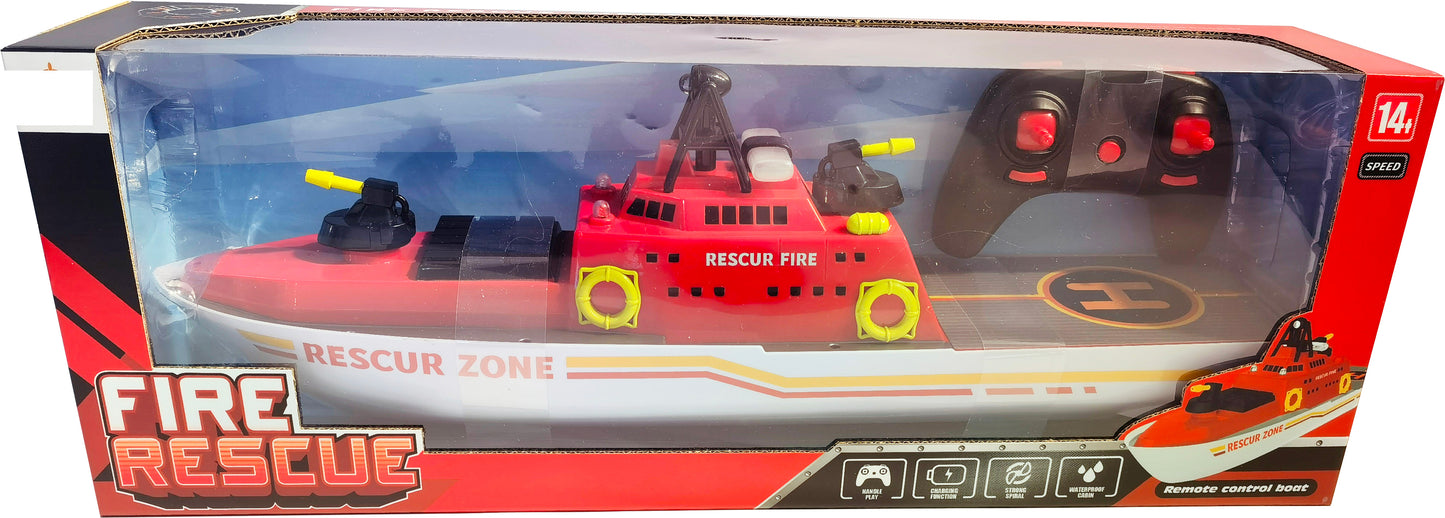 R/C Hasičský Záchranný Člun 1:10 s Funkčním Vodním Dělem