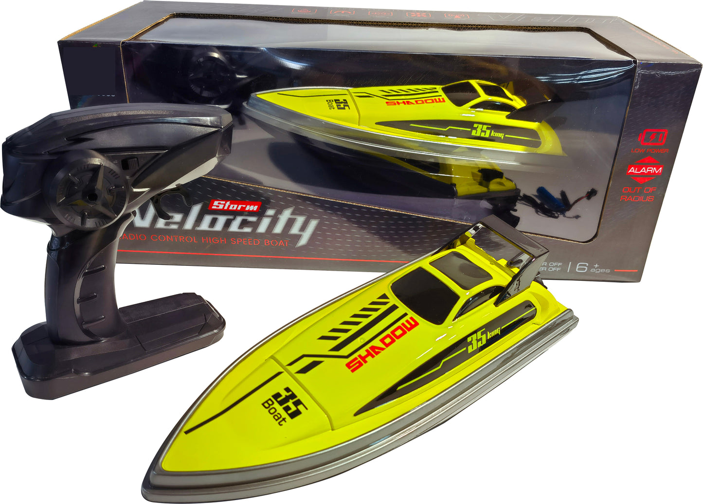 R/C Závodní Člun High Speed 1:16 Žlutá/Černá Shadow 35