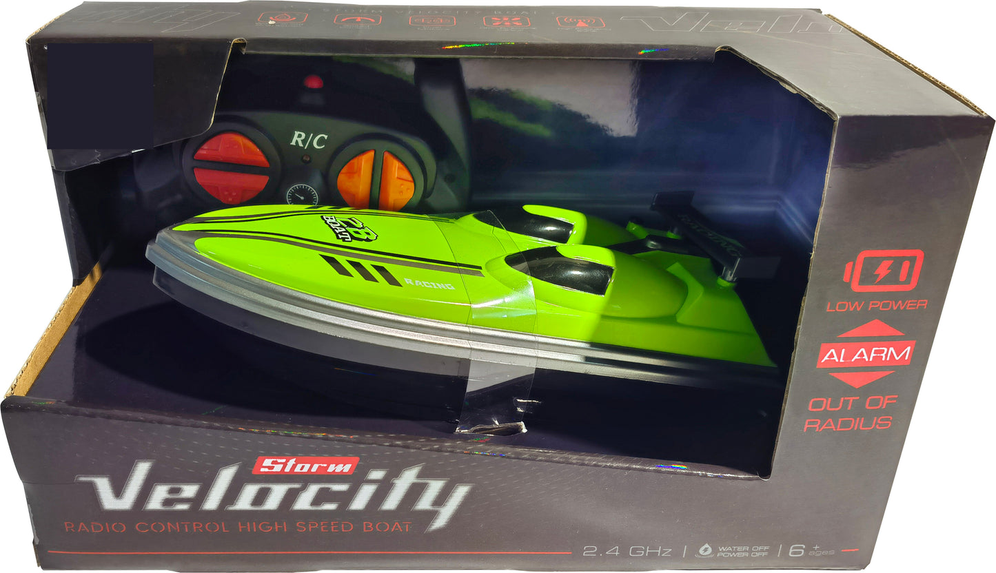 R/C Rychlostní Člun Velocity 1:16 2.4 GHz - Lime Zelená