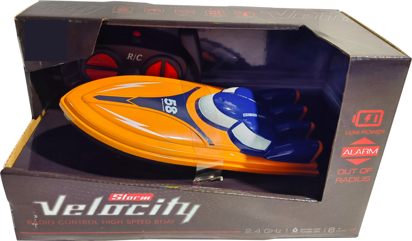 R/C Závodní Člun Velocity 1:16 2.4 GHz - Oranžová