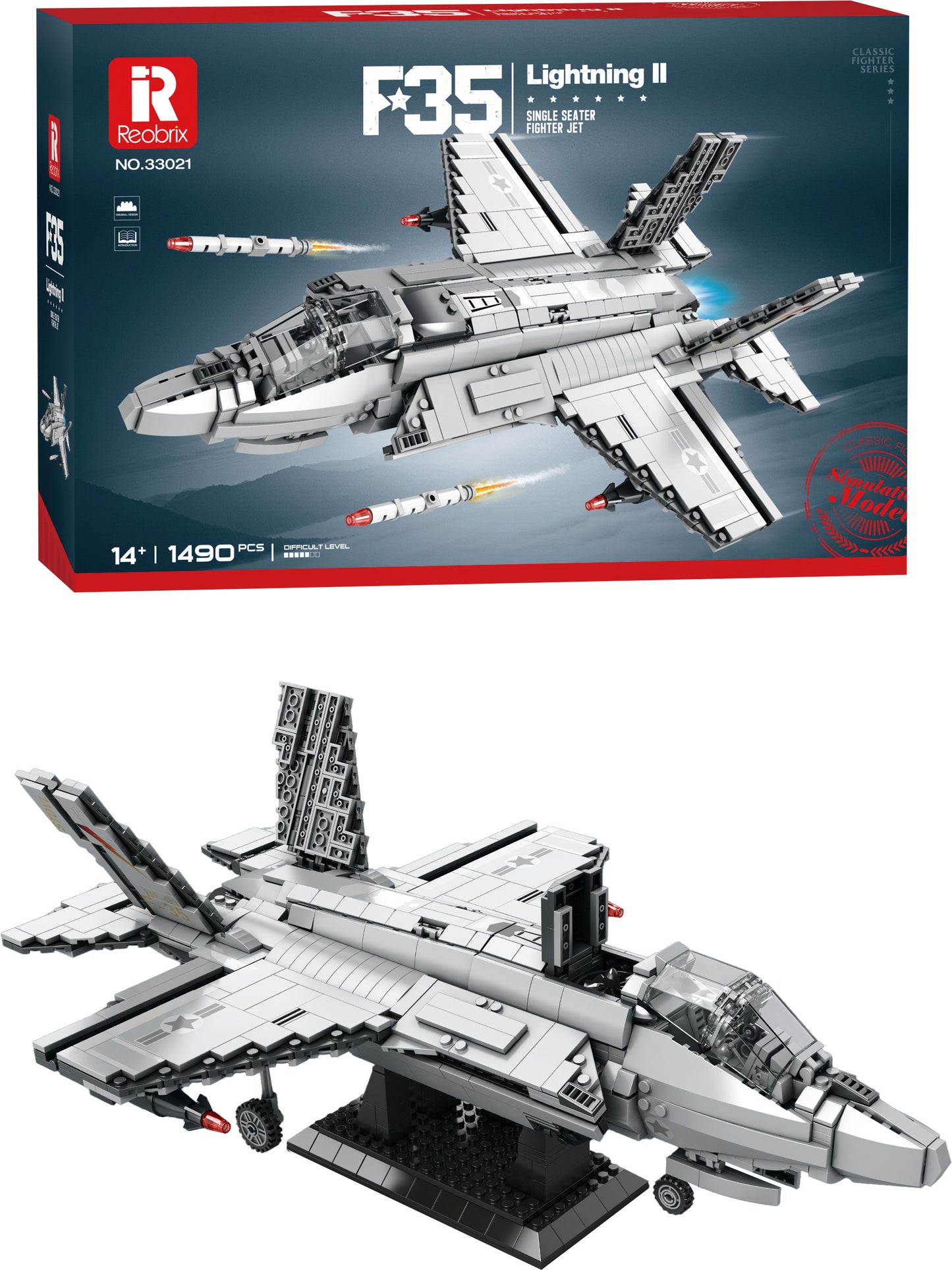 Stavebnice Stíhačky F-35 - 1490 Dílků