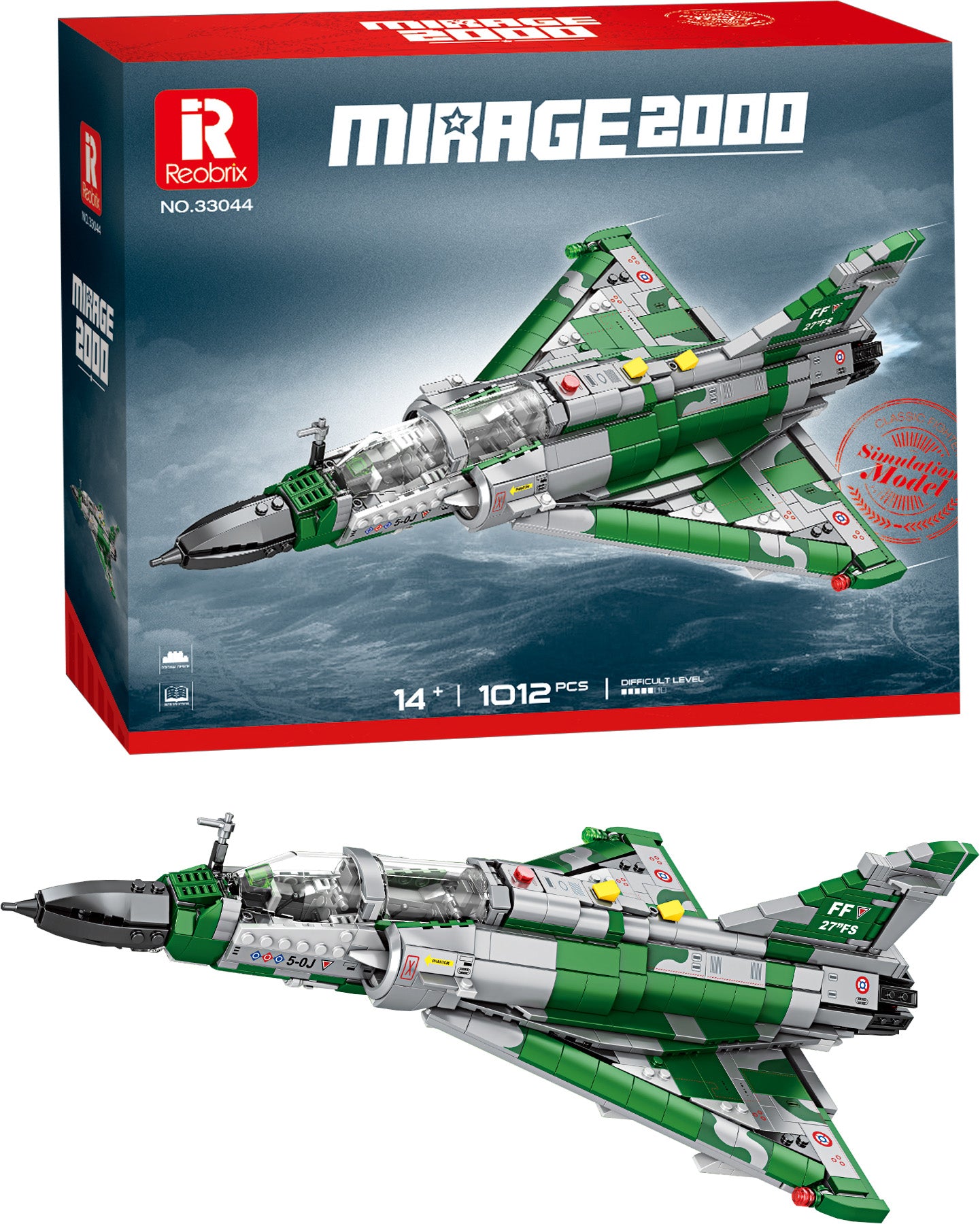 Stavebnice Stíhačky Mirage 2000 - 1012 Dílků