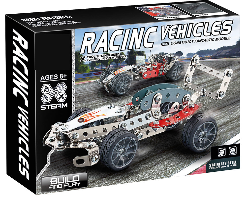 Kovová stavebnice 146 ks - Závodní auto - Image 2