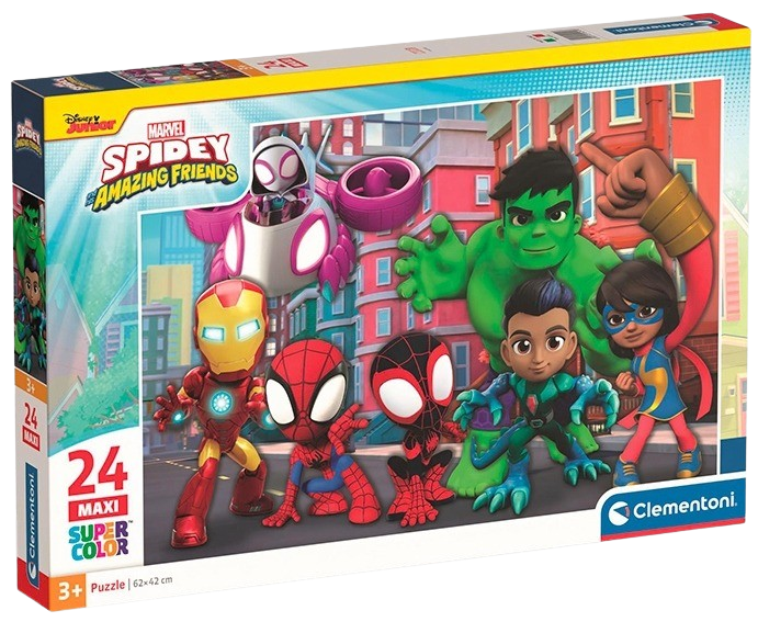 Clementoni - Puzzle 24 Spidey a jeho úžasní přátelé MAXI