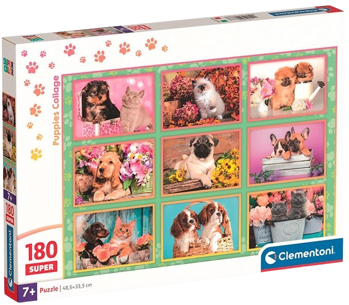 Clementoni - Puzzle 180 Štěňátka