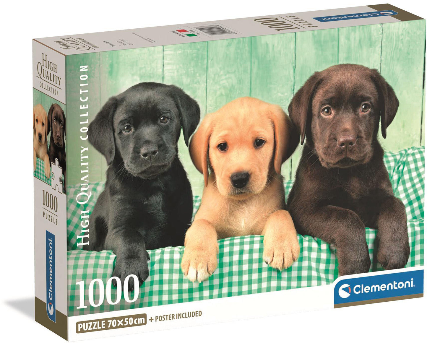 Clementoni - Puzzle 1000 Tři labradoři