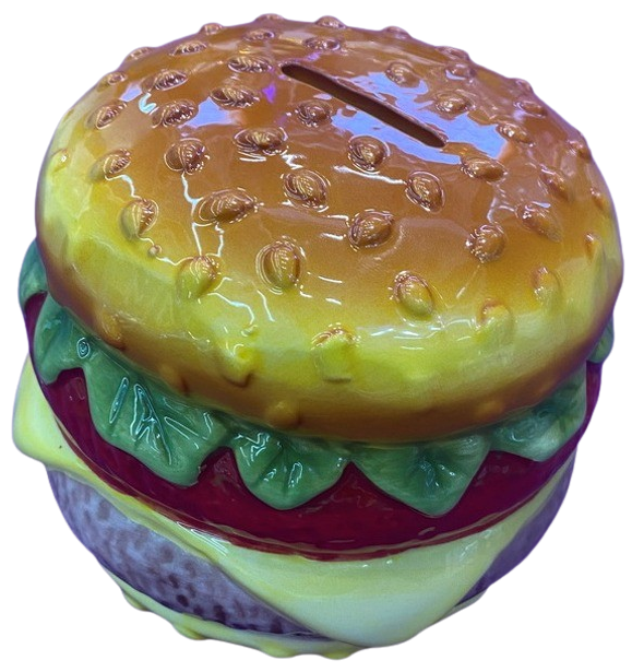 Keramická pokladnička Hanburger