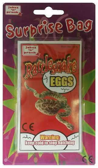 Pytlík s překvapením - vejce chřestýše