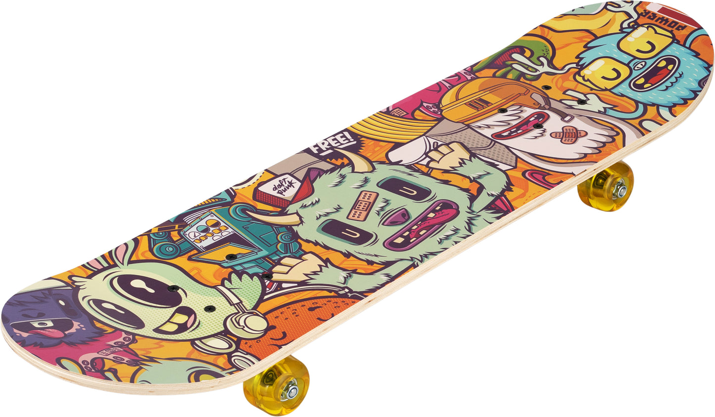 Skateboard 31" Monsters – barevné příšerky