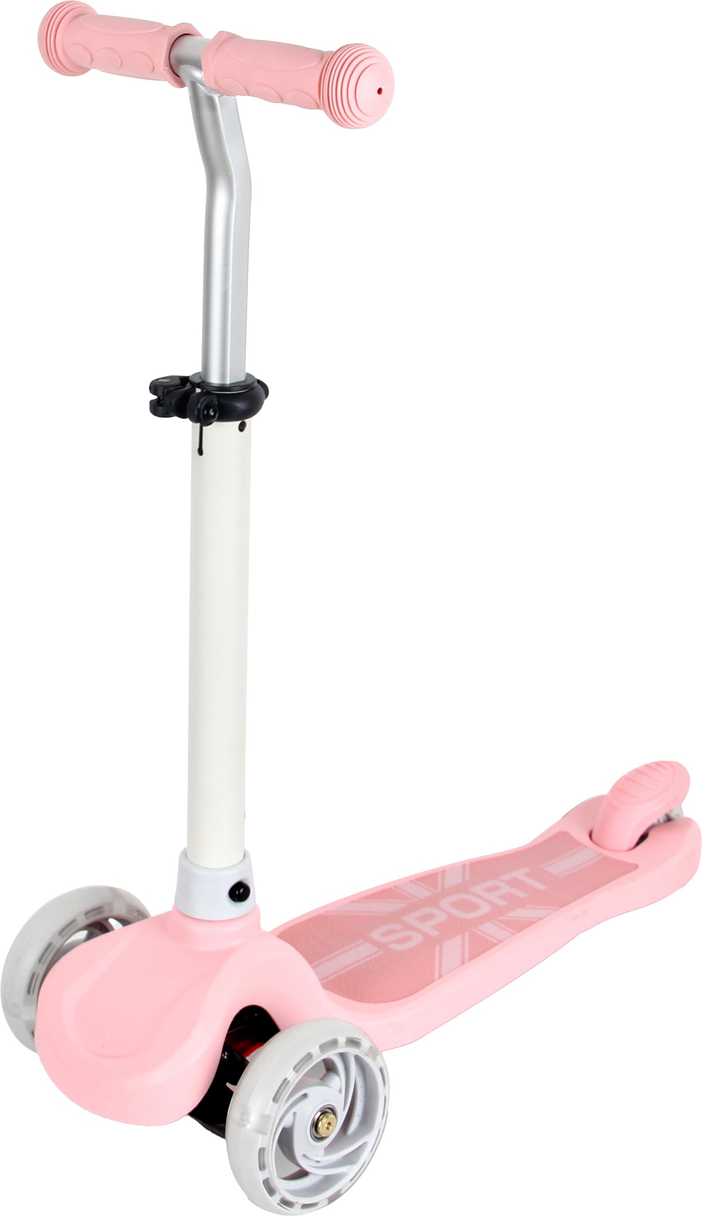 Dětská tříkolová koloběžka SPORT svítící - růžová - Image 2