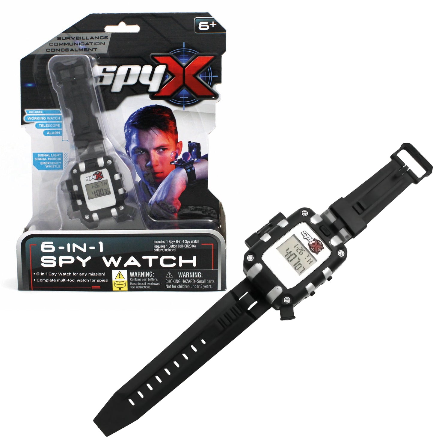 SpyX Špionážní hodinky 6v1
