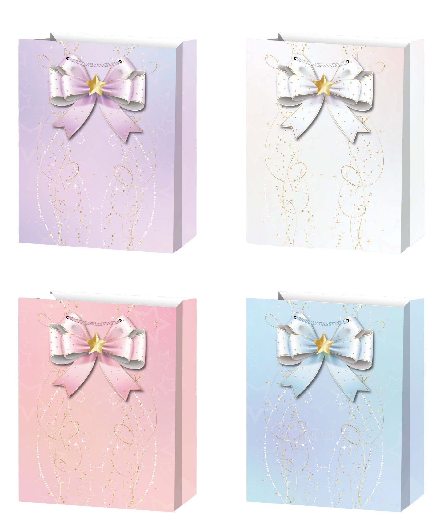 Dárková taška S - Pastel s mašlí