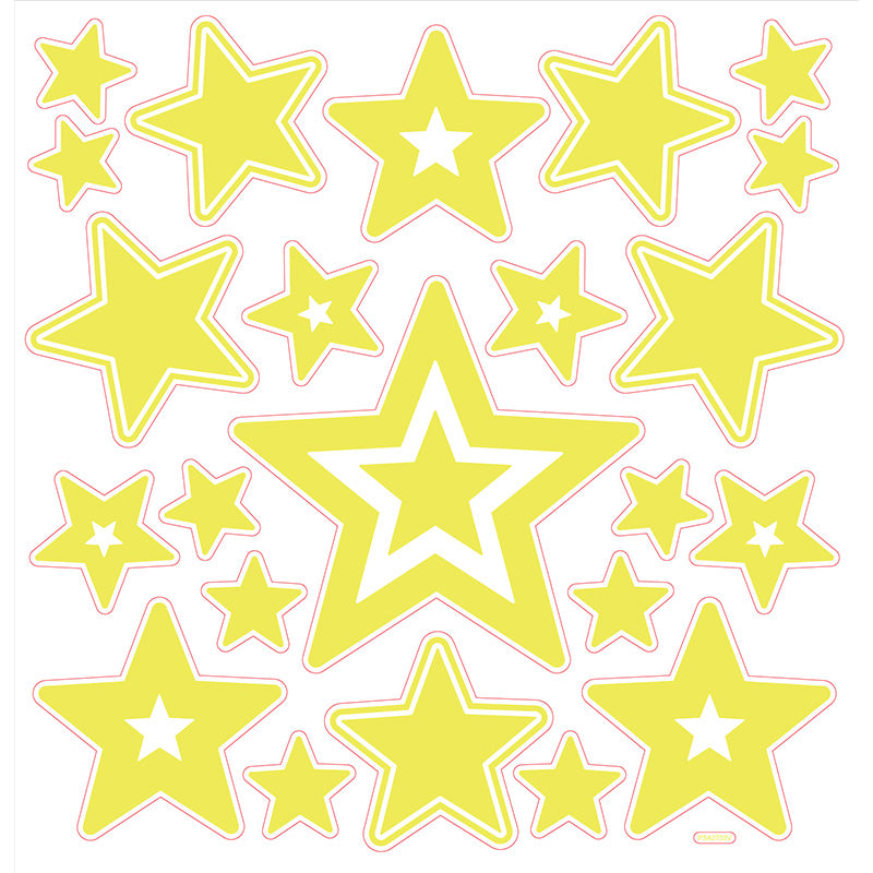 Svítící samolepky na zeď 3D - HVĚZDY