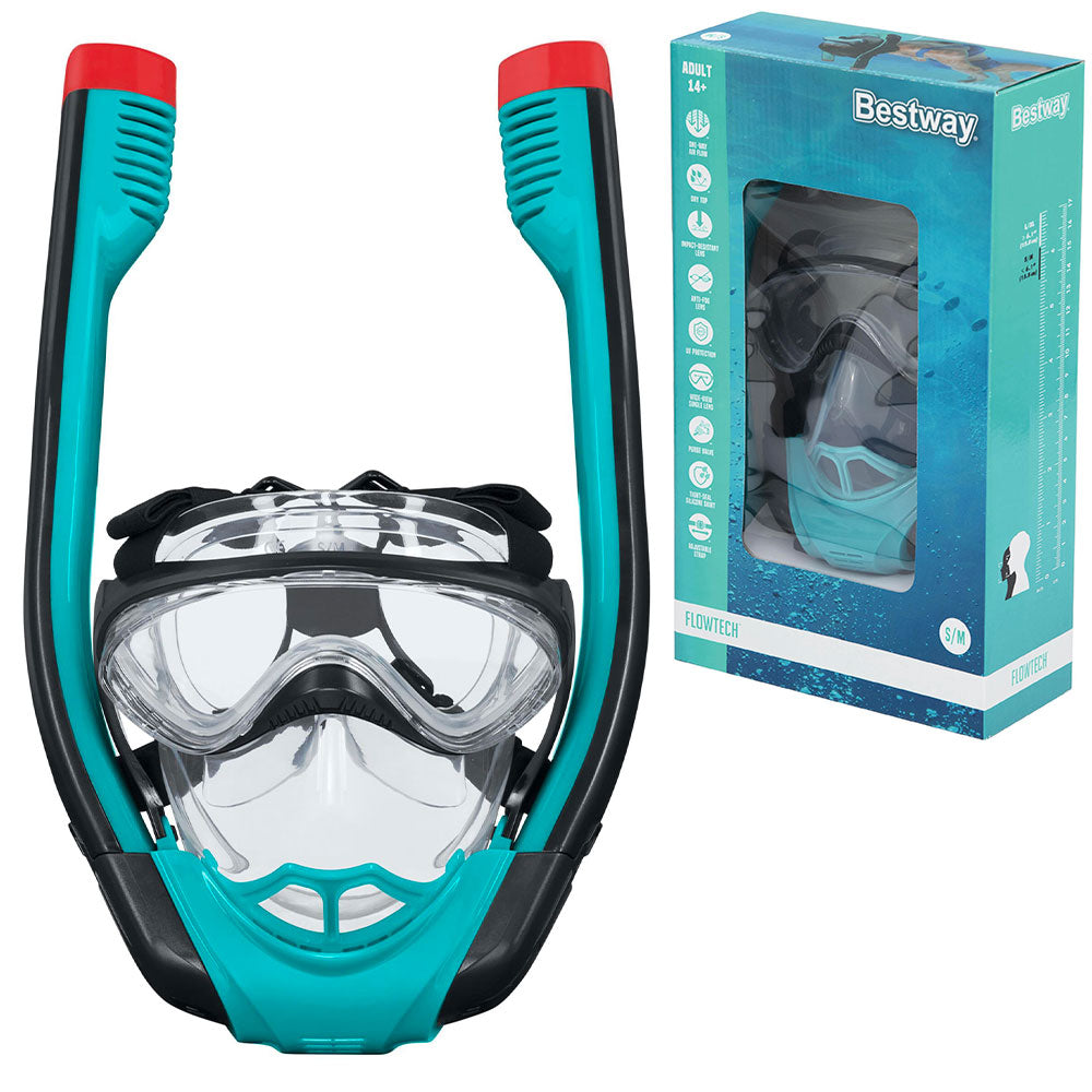 BESTWAY 24060 - Celobličejová potápěčská maska Flowtech 14+