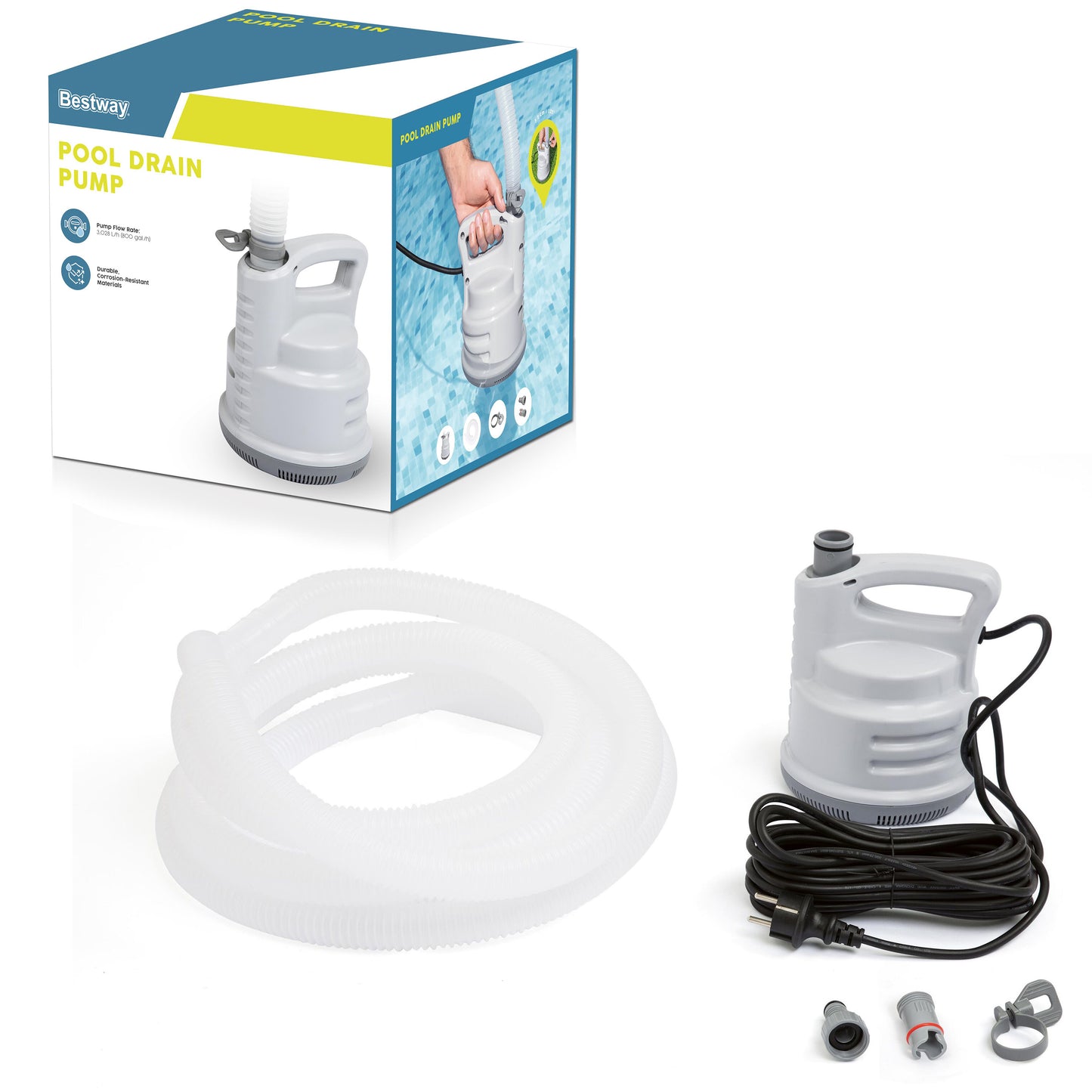 BESTWAY 58230 - Vypouštěcí bazénové čerpadlo 3028l/h s 5m hadicí