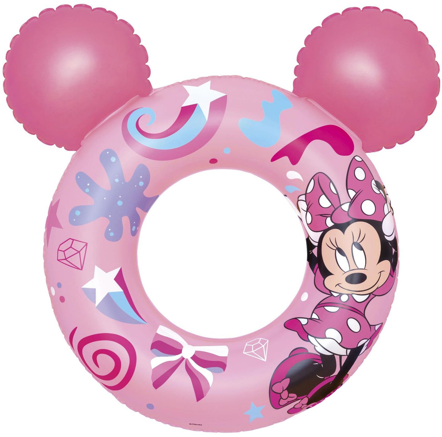BESTWAY 9102N - Nafukovací kruh s ušima Disney Junior Minnie Mouse 74 x 76 cm