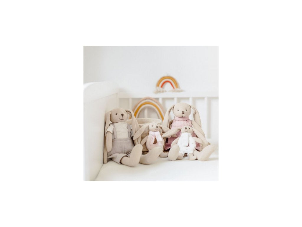 Canpol babies Zajíček BUNNY s chrastítkem béžový
