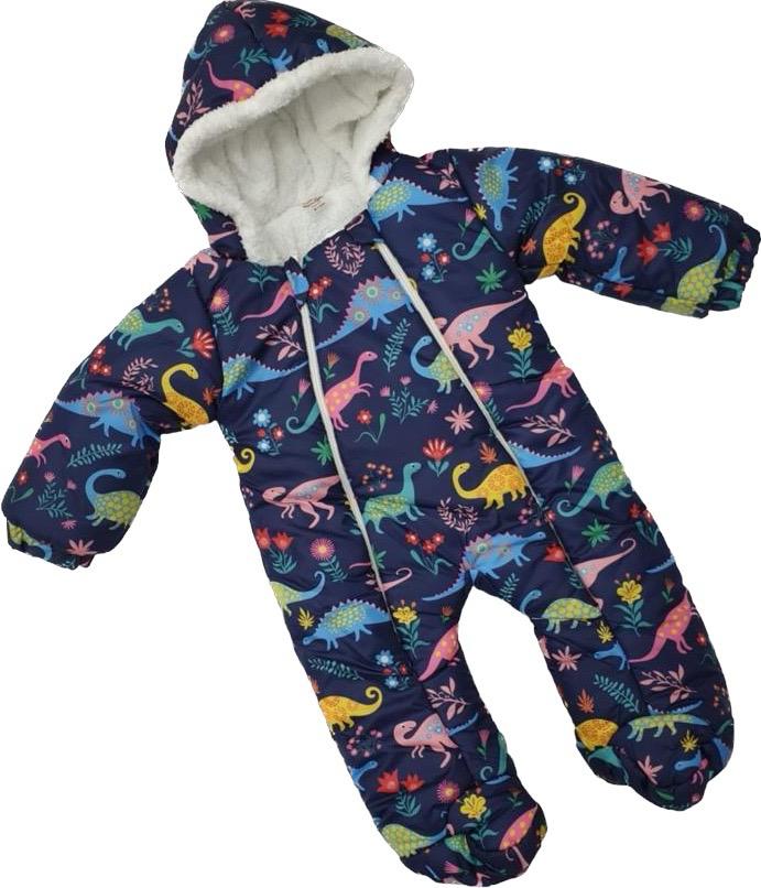 Zimní kombinéza s dinosaury
