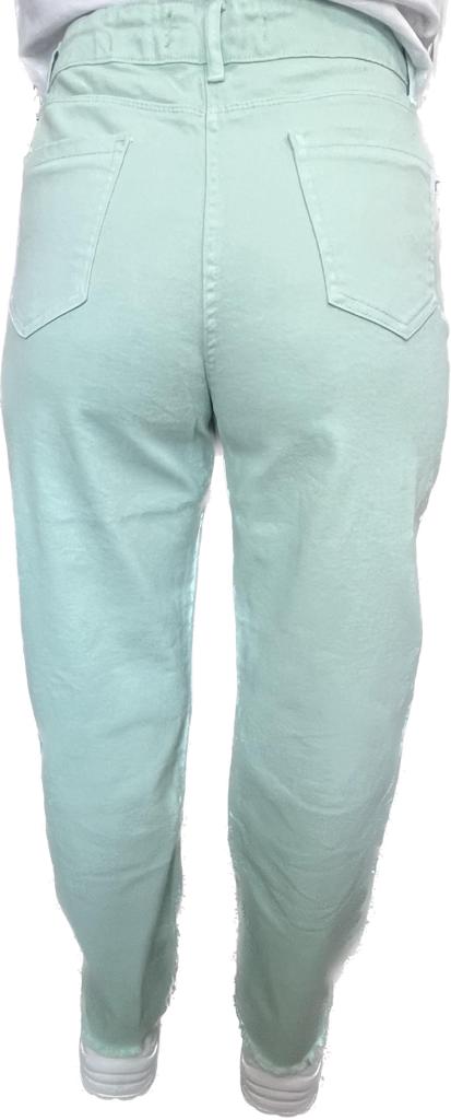 Dívčí světle zelené široké džíny