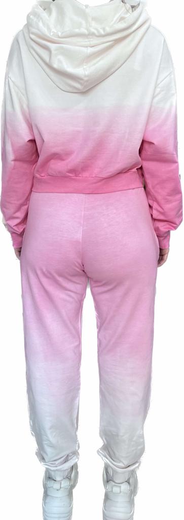 Růžovo-bílá tepláková souprava pro dívku