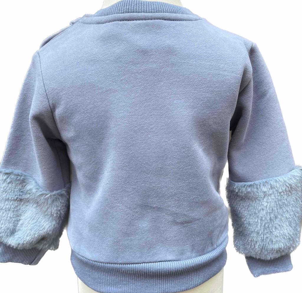 Modrý dívčí svetr - Srdíčka