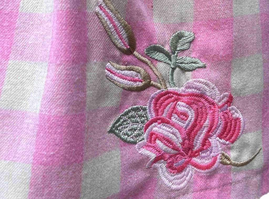 Růžovo-šedé dívčí šaty - Květiny