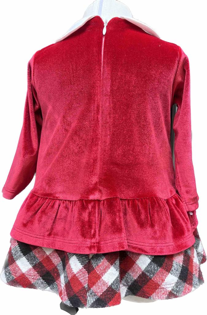 Červené dívčí šaty - Mašlička