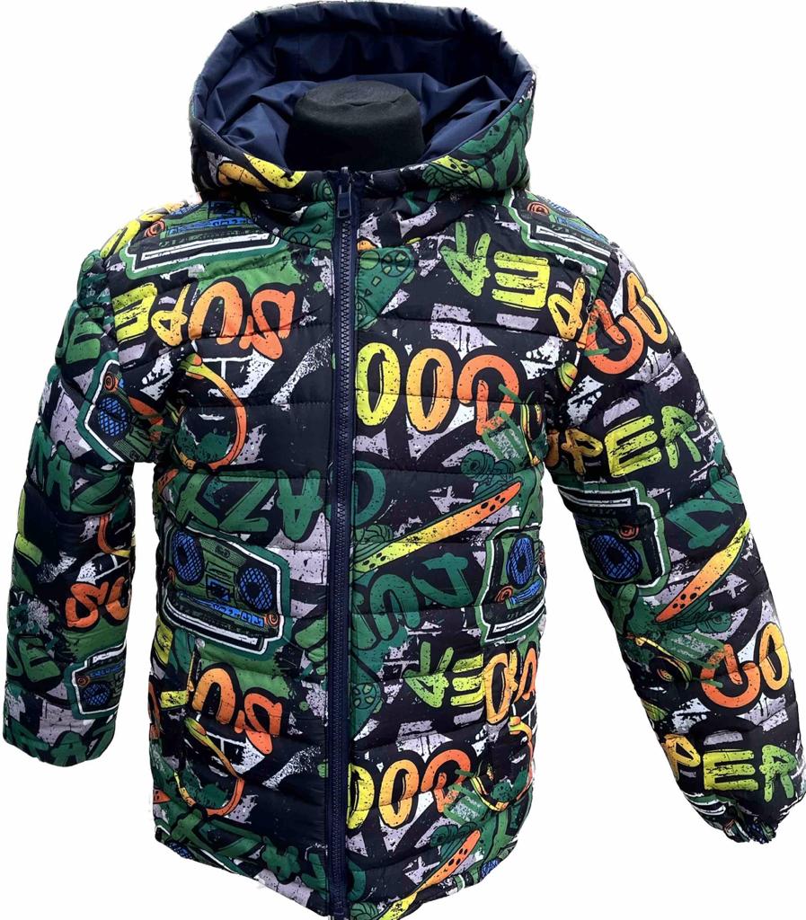 Tmavě modrá podzimní oboustranná bunda - Cool