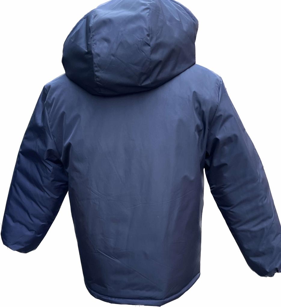 Tmavě modrá podzimní oboustranná bunda - Cool