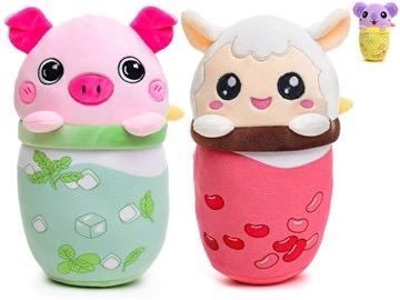 Plyšové hračky – zvířátka ve veselém kelímku