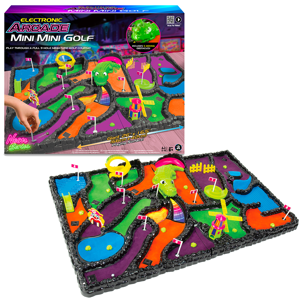 Elektronický arkádový mini golf Neon