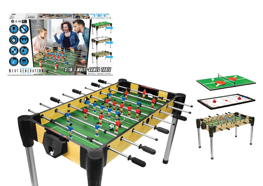 Herní stůl 3v1 - hokej, fotbal, ping-pong 122 cm