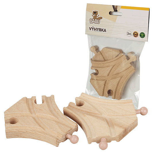 BABU vláčky - Kolej rozdvojka 9,5 cm, 2ks