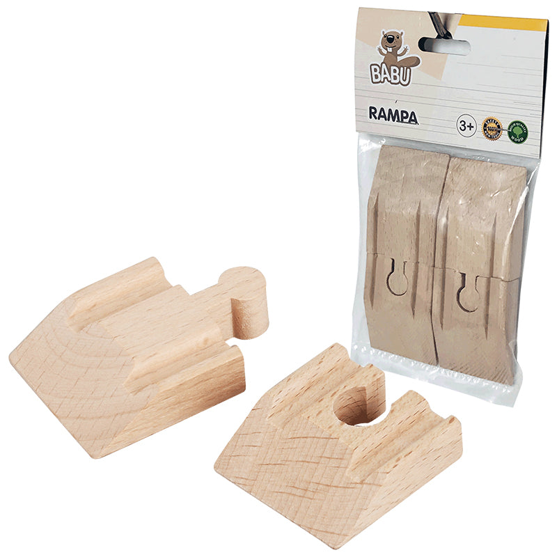 BABU vláčky - Kolej rampa 4 cm, 4ks